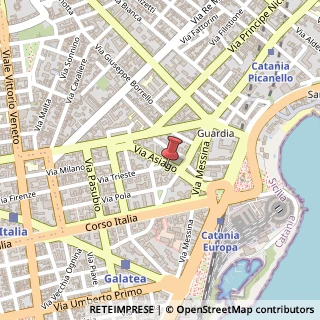 Mappa Via Asiago, 23, 95127 Catania, Catania (Sicilia)