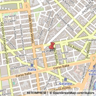 Mappa Via Milano, 80, 95127 Catania, Catania (Sicilia)