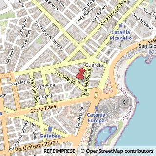 Mappa Via Asiago, 12, 95127 Catania, Catania (Sicilia)
