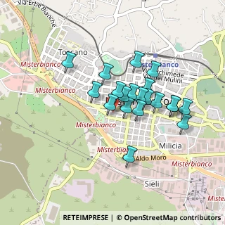 Mappa Via Fratelli Cairoli, 95045 Misterbianco CT, Italia (0.393)
