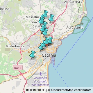 Mappa Via Aurelio Nicolodi, 95125 Catania CT, Italia (2.95667)