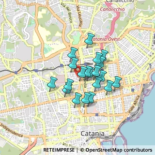 Mappa Via Aurelio Nicolodi, 95125 Catania CT, Italia (0.703)