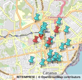 Mappa Via Aurelio Nicolodi, 95125 Catania CT, Italia (0.9805)