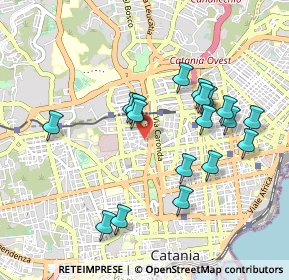 Mappa Via Aurelio Nicolodi, 95125 Catania CT, Italia (1.045)