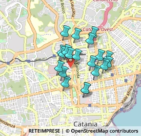 Mappa Via Aurelio Nicolodi, 95125 Catania CT, Italia (0.7085)