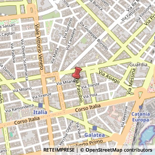 Mappa Via Milano, 100, 95127 Catania, Catania (Sicilia)