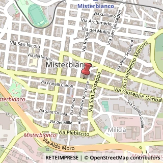 Mappa Via Giuseppe Garibaldi, 396, 95045 Misterbianco, Catania (Sicilia)