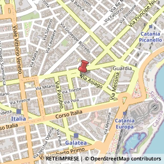 Mappa Via Asiago, 53, 95127 Catania, Catania (Sicilia)