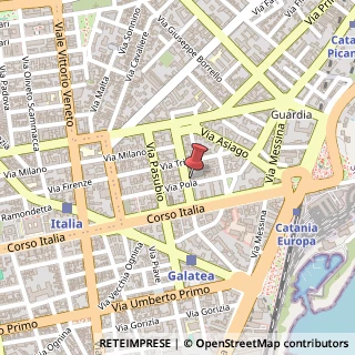 Mappa Via Monfalcone, 35, 95127 Catania, Catania (Sicilia)