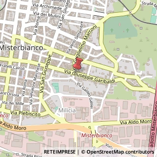 Mappa Via Giuseppe Garibaldi,  210, 95121 Misterbianco, Catania (Sicilia)
