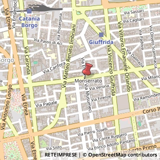 Mappa Via Gabriele D'Annunzio, 52, 95128 Catania, Catania (Sicilia)