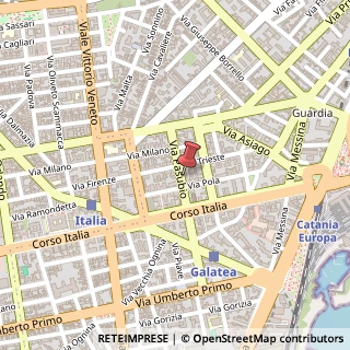 Mappa Via Pasubio, 10, 95127 Catania, Catania (Sicilia)