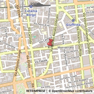Mappa Via Monserrato, 102, 95128 Catania, Catania (Sicilia)