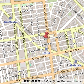 Mappa Via Milano, 44, 95127 Catania, Catania (Sicilia)