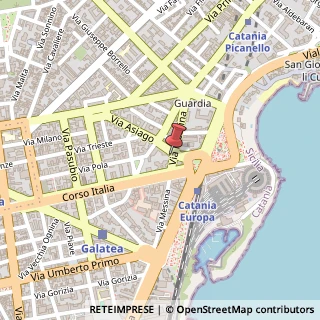 Mappa Via Asiago, 1, 95127 Catania, Catania (Sicilia)