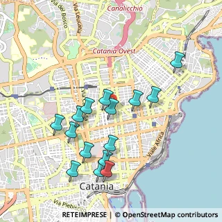 Mappa Via Benedetto Guzzardi, 95127 Catania CT, Italia (1.068)