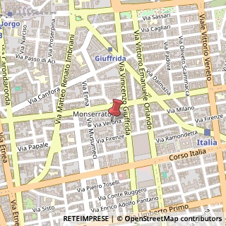 Mappa Via Benedetto Guzzardi,  22, 95128 Catania, Catania (Sicilia)