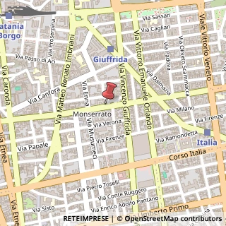 Mappa Via Gabriele D'Annunzio, 37, 95128 Catania, Catania (Sicilia)