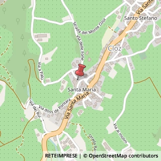Mappa Via Castel Mozzo, 30, 38020 Cloz, Trento (Trentino-Alto Adige)