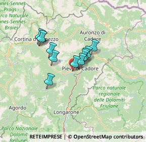 Mappa Via San Rocco, 32040 Valle di Cadore BL, Italia (9.5725)