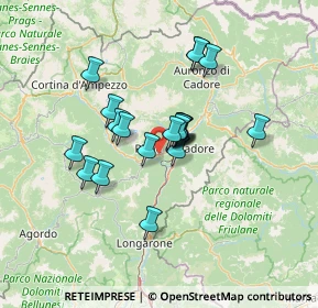 Mappa Via San Rocco, 32040 Valle di Cadore BL, Italia (10.284)