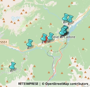 Mappa Via San Rocco, 32040 Valle di Cadore BL, Italia (3.38818)