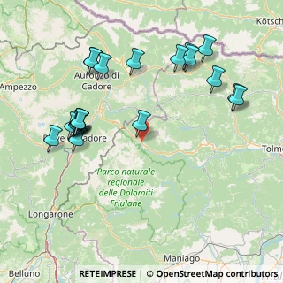 Mappa Via Udine, 33024 Forni di Sopra UD, Italia (17.885)