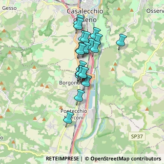 Mappa Via Cartiera, 40037 Borgonuovo BO, Italia (1.3855)