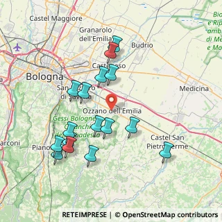 Mappa Via Aldo Moro, 40064 Ozzano dell'Emilia BO, Italia (7.75625)