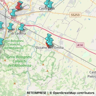 Mappa Via Palmiro Togliatti, 40064 Ozzano dell'Emilia BO, Italia (6.07833)