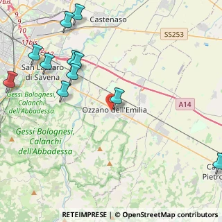 Mappa Via Palmiro Togliatti, 40064 Ozzano dell'Emilia BO, Italia (6.01167)