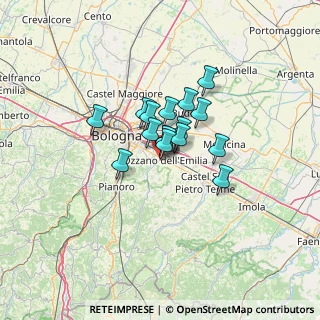 Mappa Via San Cristoforo, 40064 Ozzano dell'Emilia BO, Italia (7.74313)