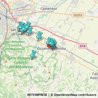 Mappa Via Giuseppe Mazzini, 40064 Ozzano dell'Emilia BO, Italia (3.3675)