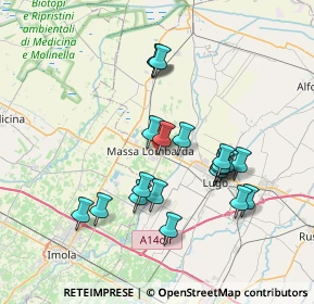 Mappa Via Cimitero, 48024 Massa Lombarda RA, Italia (6.94)