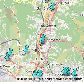 Mappa Via Rivarolo, 16161 Genova GE, Italia (3.355)
