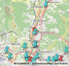 Mappa Via Rivarolo, 16161 Genova GE, Italia (3.3805)