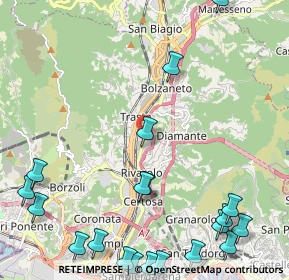 Mappa Via Rivarolo, 16161 Genova GE, Italia (3.2415)