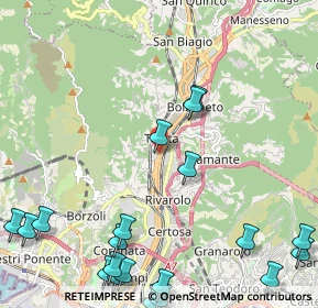 Mappa Via Alcide de Gasperi, 16161 Campomorone GE, Italia (3.1835)