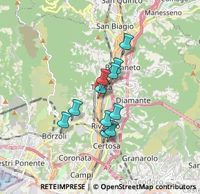 Mappa Via Alcide de Gasperi, 16161 Campomorone GE, Italia (1.23182)