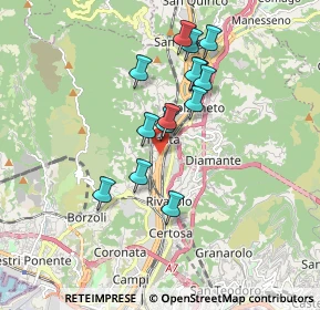 Mappa Via Alcide de Gasperi, 16161 Campomorone GE, Italia (1.53714)