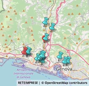 Mappa Via Alcide de Gasperi, 16161 Campomorone GE, Italia (3.63571)