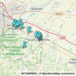 Mappa Via Nilde Iotti, 40064 Ozzano dell'Emilia BO, Italia (3.49417)