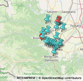 Mappa Dronero, 12025 Dronero CN, Italia (10.8115)
