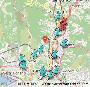 Mappa Via della Costiera, 16161 Genova GE, Italia (2.2295)