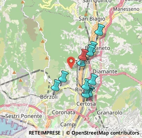 Mappa Via della Costiera, 16161 Genova GE, Italia (1.40636)