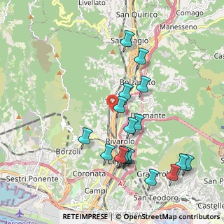 Mappa Via Rocca dei Corvi, 16161 Genova GE, Italia (2.12706)