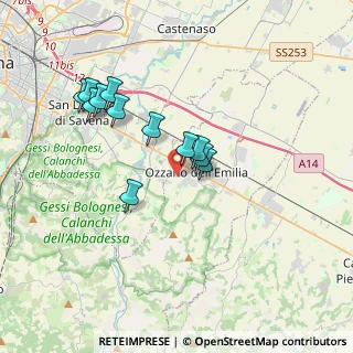 Mappa Via S. Cristoforo, 40064 Ozzano dell'Emilia BO, Italia (3.22917)