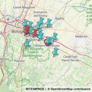 Mappa Via Giacomo Leopardi, 40064 Ozzano dell'Emilia BO, Italia (6.17824)