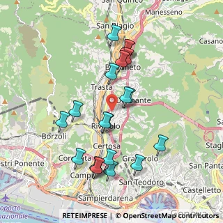Mappa Via Tofane, 16161 Genova GE, Italia (1.9385)