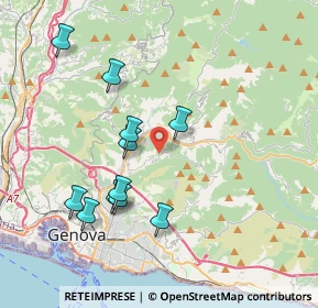 Mappa Via Superiore Rocche di Bavari, 16141 Genova GE, Italia (3.79727)
